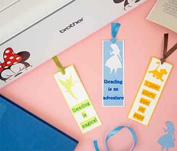  3 bookmarks made with Disney ScanNCut electronic cutting machine