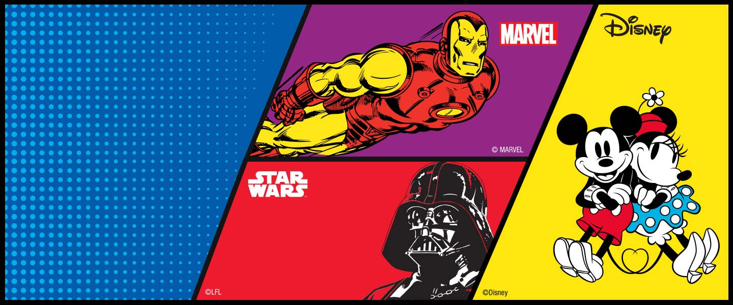 Disney, Marvel and Star Wars characters