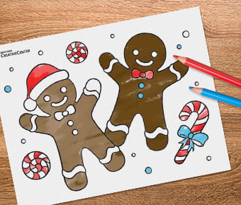 Ginger bread man coloring page
