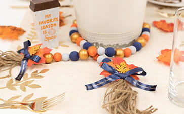 Ptouch Embellish craft fall garland with tassels and beads